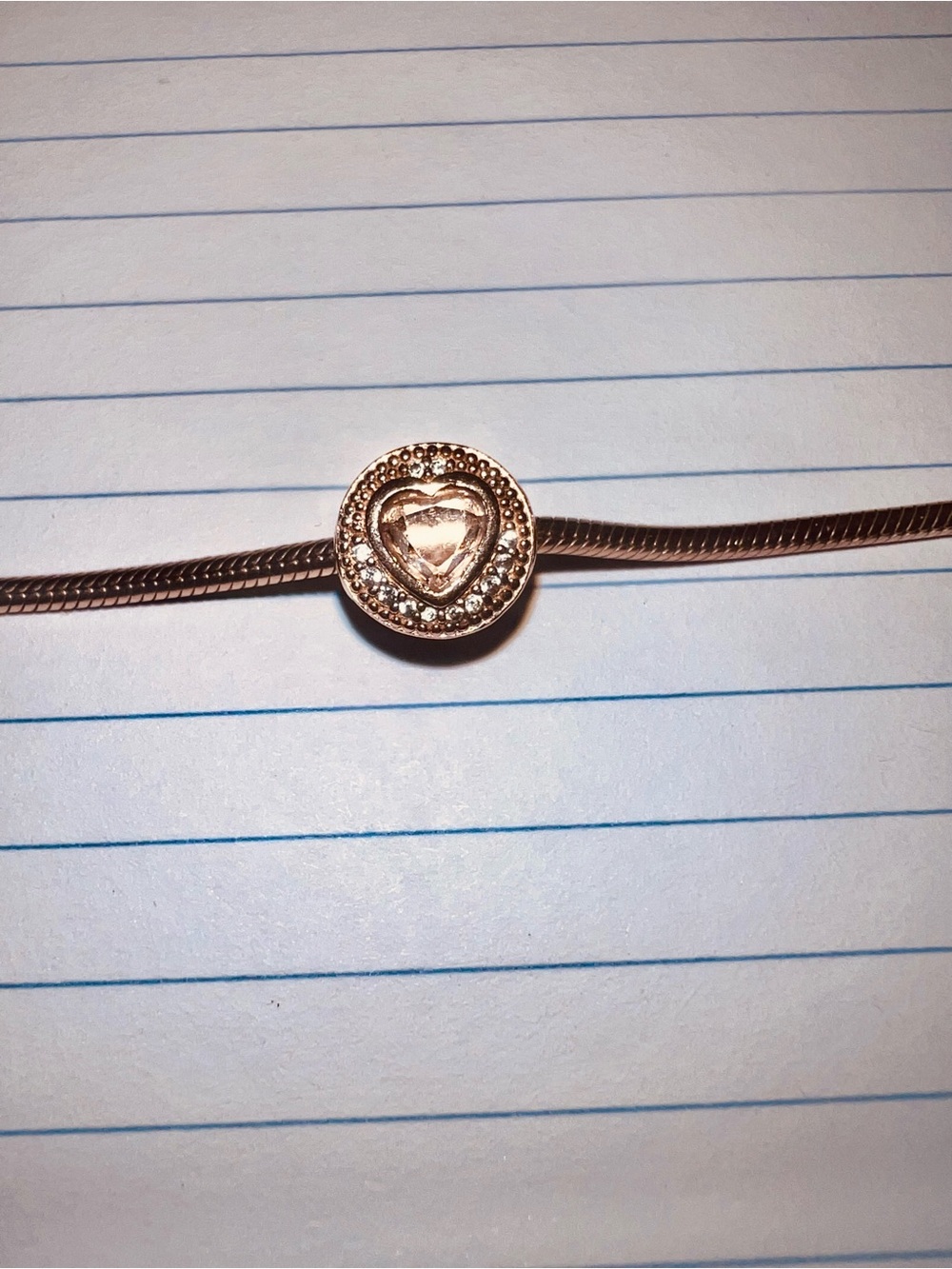 Heart Pavé PANDORA ESSENCE in Rose Gold Tone. Retired! Rare!